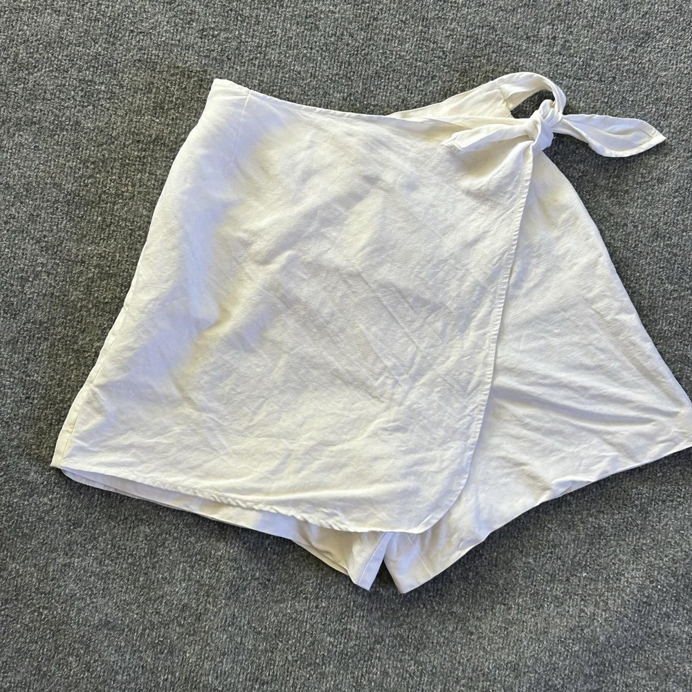 Callaway Skort Womens 2 White Linen Wrap Tie Waist Golf Skirt Short Nordstrom